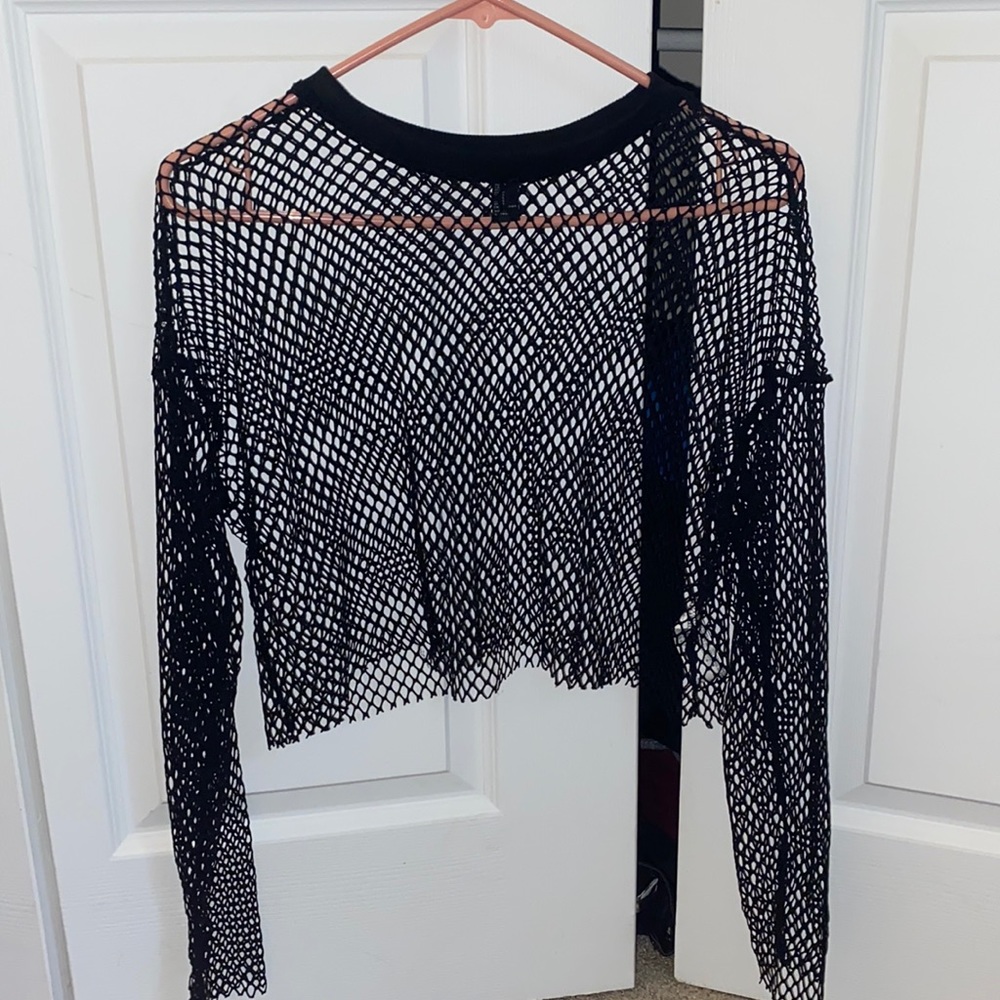 forever 21 fishnet top